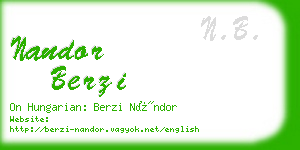 nandor berzi business card